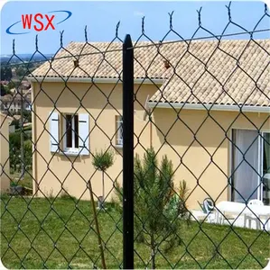 Manufacturer Hot Sale Chain Link Fence Construction Barrier Fencing System For Protect Security