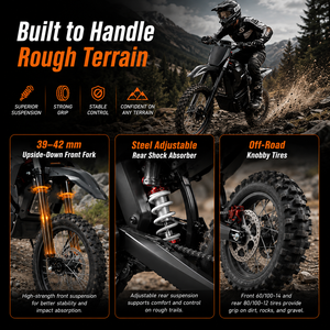 Moto tout-terrain <span class=keywords><strong>électrique</strong></span> M7-lite pour adultes, batterie amovible 48V 20Ah, moteur central 1200W, puissance maximale 2800W, <span class=keywords><strong>couple</strong></span> de 120 <span class=keywords><strong>Nm</strong></span> - Product Image 4
