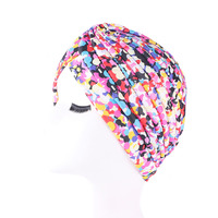 Zifeng OEM africano impreso plisado pañuelo sombrero indio sombrero pelo pañuelo Hijab