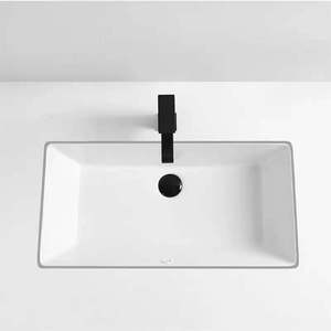 Lavabo Rettangolare in Ceramica Standard Americano da Incasso per Mobili da Bagno - Product Image 2