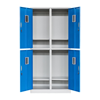 Armoire de rangement démontable pour vestiaire, casiers en acier à 4 portes pour salle de sport, école, usine, vente en gros