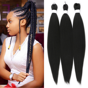 Extensiones de Pelo para Trenzas Africanas <span class=keywords><strong>Ez</strong></span> Braiding Hair Expression Ombre al por Mayor Fibra Preestirada Yaki Sintética para Trenzar - Product Image 1