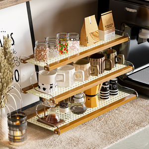 <b>Acrylic</b> Tea And Water <b>Storage</b> Rack 3 Tier Stackable For Kitchen Countertop Display - Product Image 3