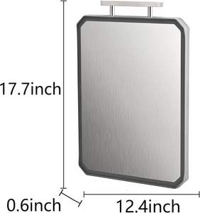 Planche à découper double face en paille de blé et acier inoxydable 304 avec poignée, grande taille, populaire pour la cuisine, vente en gros - Product Image 6