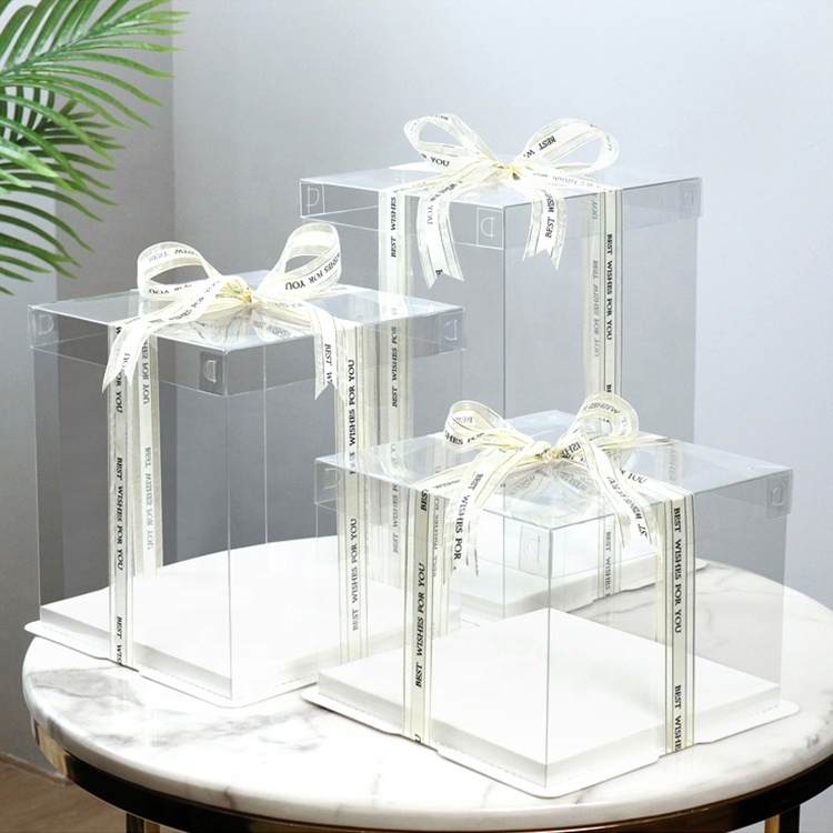 Wholesale Cheap 2022 Best Clear cake box Custom High Quality Cake Boxes