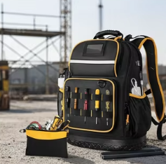 Sac à dos d'électricien professionnel portable avec logo personnalisé, base en caoutchouc robuste, ceinture durable, ensembles d'outils, sacs et kits - Product Image 2