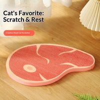 Rascador para Gatos de Cartón con Forma de Bistec, Logotipo Personalizado OEM, Patrón Corrugado Personalizado para Marca de Mascotas, Suministro al por Mayor
