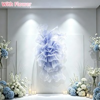 Dekorasi Bunga Organza Sutra Raksasa Buatan Tangan untuk Latar Belakang Pernikahan, Jendela Toko, Pajangan Hotel & Dekorasi Interior Rumah