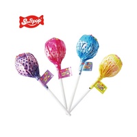 Colorful Giant Round Lollipop Sweets for Kids Hard Twist Stick Fruity Candies with Coated Decoration Packaged in Box