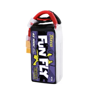 Batterie LiPo <span class=keywords><strong>TATTU</strong></span> <span class=keywords><strong>FUNFLY</strong></span> originale 14,8 V 1300 mAh 100C pour hélicoptère RC, quadricoptère, drone de course FPV, pièces de drone <span class=keywords><strong>4S</strong></span> UAV - Product Image 2