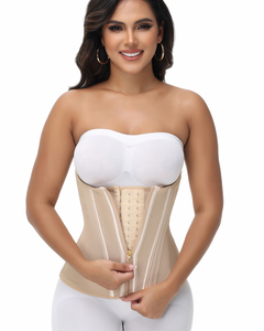 Women <strong>Strapless</strong> Waist Trainer Corset Zipper Hook Closure Tummy <strong>Control</strong> Hourglass <strong>Body</strong> <strong>Shaper</strong> for Postpartum Weight Loss Shaping - Product Image 1