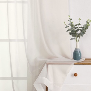 <span class=keywords><strong>Rideau</strong></span> en tulle uni moderne avec cache-tringle transparent pour chambre, cuisine, salon <span class=keywords><strong>et</strong></span> fenêtre de cour - Product Image 3