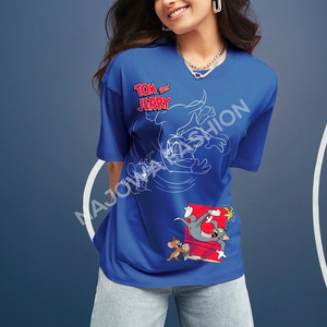 Bangladesh's Finest XL Size Women's Casual Printed Tees Slim Fit Short Sleeve 100% Cotton Eco-Friendly Compressed Custom <b>Knitted</b> - Product Image 4