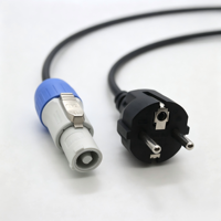 Câble d'alimentation OEM avec conducteur en cuivre et isolation en PVC, prise EU/US vers entrée PowerCON, pour éclairage de scène et projecteurs LED Par
