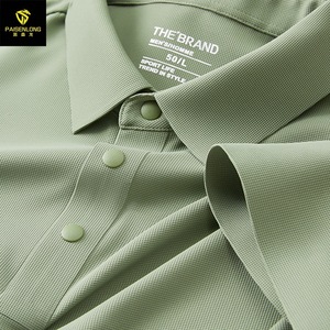 Camiseta Polo para Hombre Paissenlong, Manga Corta, Color Sólido, Tela de Seda de Hielo 50L, Estilo Deportivo y Moderno - Product Image 1