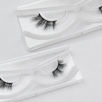 Demi-cils professionnels courts naturels 3D faux cils de vison 10 paires de cils d'angle vaporeux végétaliens