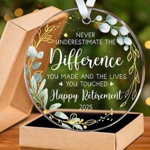 2025 UV Printed Round Acrylic <b>Christmas</b> Jewelry Pendant Cross-Border Holiday Gift Ball & Tree Ornaments - Product Image 4