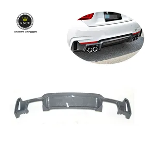 For BMW F32 F33 F36 425i 435i 440i M Tech Carbon Fiber Rear Bumper Diffuser Spoiler END style