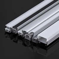 Profilé LED en aluminium 1M 2M 3M pour éclairage extérieur, profilé super fin 6 mm encastré, profilé LED en aluminium