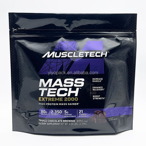 Sac Zippé D'Emballage Alimentaire Vertical MuscleTech Personnalisé, Haute Performance, Extrême, pour Poudre Protéinée de 6 lb pour la Construction Musculaire - Product Image 1
