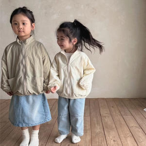 아기 코트 봄과 가을 긴 소매 가디건 소년 소녀 세로 칼라 방풍 지퍼 캐주얼 코트 - Product Image 2