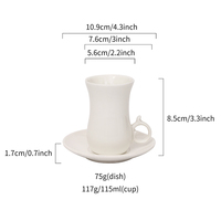 Tasses en céramique de luxe arabe Ramadan Designs Service à thé et café en porcelaine avec tasses à café Cawa