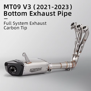 Nouveaux systèmes d'échappement complets pour <span class=keywords><strong>moto</strong></span>, tuyau en fibre de carbone, silencieux à enfiler pour <span class=keywords><strong>Yamaha</strong></span> MT09 FZ09 Tracer 9 GT XSR900 2021-<span class=keywords><strong>2023</strong></span> - Product Image 6