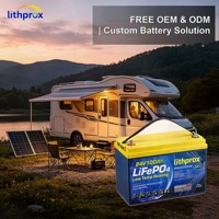 Batterie LiFePO4 à décharge profonde 25.6V 100AH Grade A Longue durée de vie RV Smart BMS CAN Bus Prise Anderson 6000 cycles CE RoHS IP67 OEM ODM
