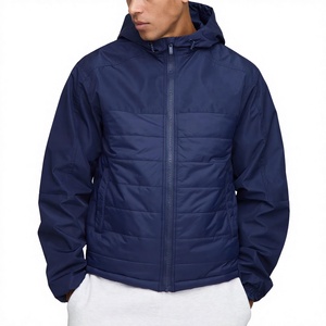 Wholesale Light Custom Logo Nylon <b>Black</b> Hooded Winter Bubble Puff Filled Puffer <b>Jackets</b> Coat for <b>Men</b> OEM Manufacturer ODM - Product Image 1