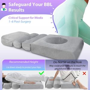 BBL Phẫu Thuật Phục Hồi Giường Với Lỗ, Ergonomic Brazil Mông Nâng Gối, Mật Độ Cao Bọt Sau Phẫu Thuật Ngủ Hỗ Trợ - Product Image 4