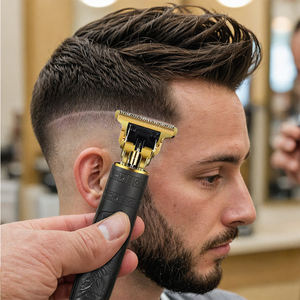 Tondeuse à cheveux professionnelle pour hommes Zero Gapped T-Blade Tondeuse à barbe sans fil USB Rechargeable Edgers Tondeuses Ensemble de toilettage pour hommes - Product Image 4