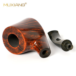 MUXIANG Tobacco Pipe Bent Type Solid Wood 3mm Filter Men's Smoking Pipe - Product Image 3