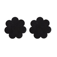 Pétales de poitrine respirants, sous-vêtements invisibles en dentelle, couverture de mamelon jetable, accessoires intimes, coussinets de soutien-gorge, autocollants de poitrine noirs