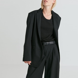 <span class=keywords><strong>Blazer</strong></span> Oversize da <span class=keywords><strong>Donna</strong></span> OEM di Alta Qualità, Giacca Autunnale Tinta Unita a Maniche Lunghe, Completo da Ufficio per <span class=keywords><strong>Donna</strong></span> - Product Image 3