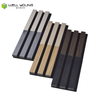 Bandes LED décoratives en chêne Panneaux muraux acoustiques à lattes de bois Akupanel pour la maison