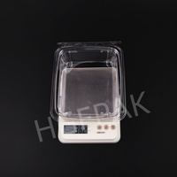 Boîte d'emballage alimentaire transparente en PET/RPET jetable de 8 oz avec bande de déchirement, idéale pour les noix, les biscuits et les produits de boulangerie
