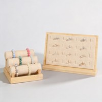 Présentoir à bijoux en lin de style européen et américain, fabriqué par Inhua, prêt à l'emploi transfrontalier, pour bracelets, bagues et colliers