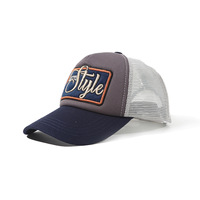 Casquette de baseball respirante en maille avec broderie patchwork colorée et patch style lettre, style streetwear, visière pare-soleil, logo personnalisé