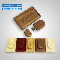 Pendrive de Madera Personalizado para Regalo de Boda, Memoria USB de 2.0, 8GB, 16GB, 32GB, 64GB, Unidad Flash USB de Madera