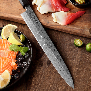 Oferta Especial: <span class=keywords><strong>Cuchillos</strong></span> Yanagiba de 270 mm Hechos a Mano con 110 Capas de Acero Damasco, Cuchillo Japonés para Sashimi con Mango de Madera de Hierro del Desierto - Product Image 4