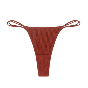 Tanga de mujer de cintura alta con encaje festoneado, de moda, ultra suave, sin costuras, esencial para el día a día, ropa interior cómoda e informal - Product Image 5