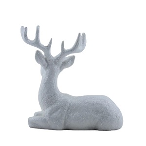 Statue décorative de cerf artisanale, modèle de sculpture de cerf, figurine réaliste au design personnalisé, décoration d'intérieur, art populaire, animal blanc - Product Image 5