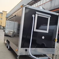Chariot de vente de restauration rapide, remorque alimentaire mobile avec cuisine entièrement équipée
