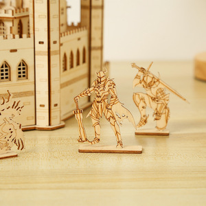 Nuovo Kit Fai-da-Te: Modello in Legno 3D del Castello Perduto 'Creed of the Knight', Puzzle in Legno, Decorazione da Scrivania per Bambini, Regalo Artigianale per le Festività - Product Image 2