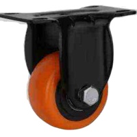 Roulettes pivotantes silencieuses en PVC de 1,5, 2 et 2,5 pouces avec tige filetée et plaque supérieure, roulettes de chariot, roulettes légères pour meubles