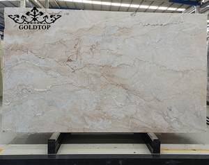 Goldtop Austral Dream Dolomite Quartzite Natural Stone Slabs Polished <b>White</b> Modern Hotel Lobby Villa Coffee Table Dining Table - Product Image 3