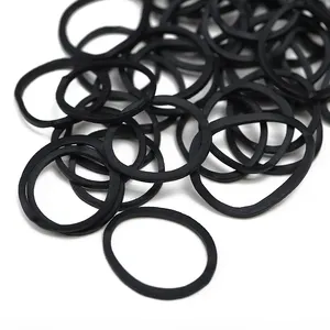 Mini bande de caoutchouc pour cheveux, petite couleur noire, bricolage, haute qualité