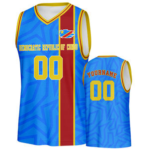 Maillots <span class=keywords><strong>de</strong></span> <span class=keywords><strong>basket</strong></span>-ball personnalisés en gros, grande taille, 100% polyester, maille respirante, antibactérien, séchage rapide, unisexe, entraînement - Product Image 2