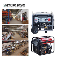 Générateur portable à moteur essence 2kW-10kW, monophasé/triphasé, réservoir de carburant 25L, en stock usine