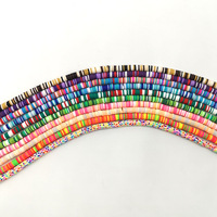 Disque en argile polymère souple de 6 mm, pièce colorée à fossettes, pour bracelet, collier, entretoise, tranche de poterie souple